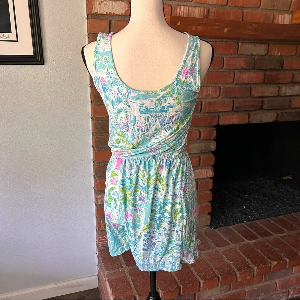 Lilly Pulitzer Annalee Ruffle Skirt Romper in What A Lovely Place Sz S - Picture 6 of 7